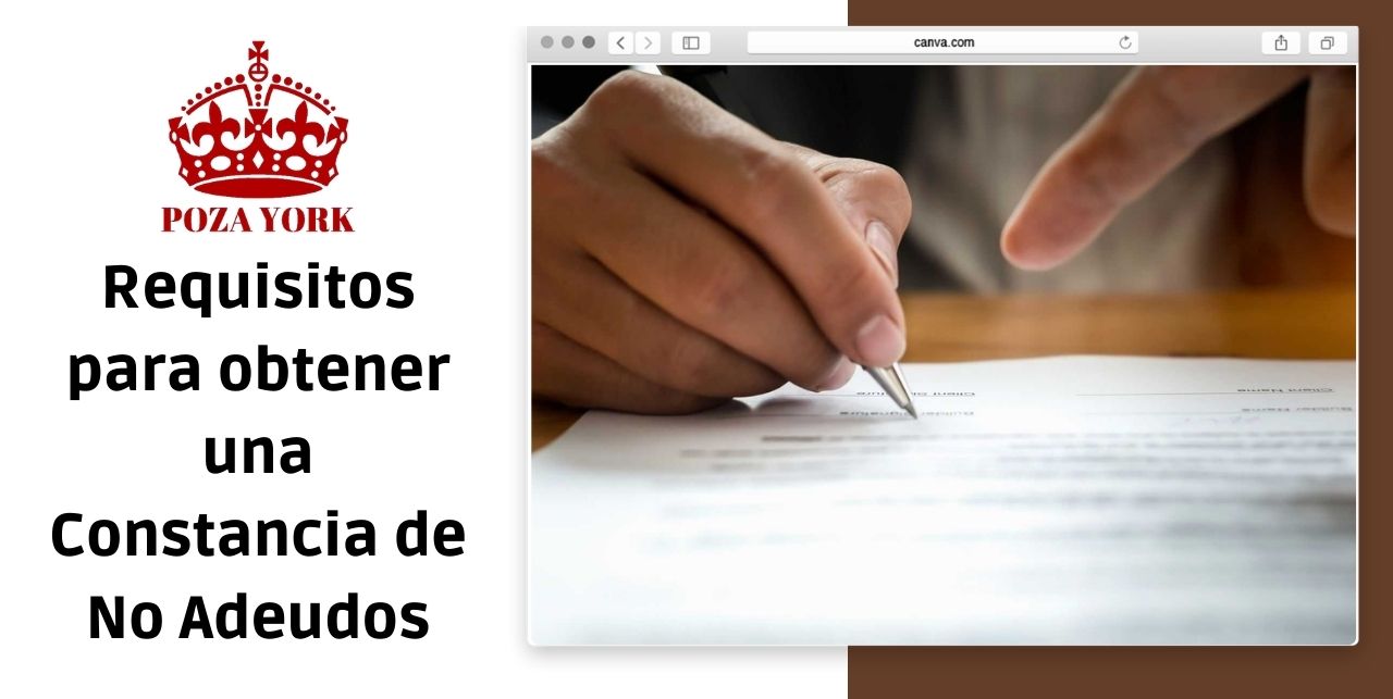 Requisitos para obtener una Constancia de No Adeudos