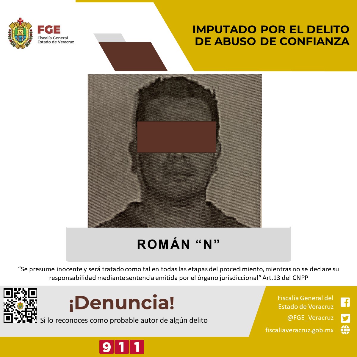 Imputado por presunto delito de abuso de confianza