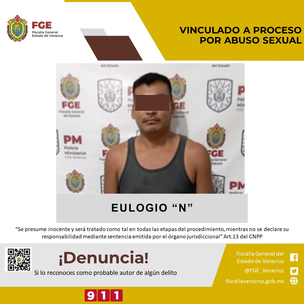 Es vinculado a proceso presunto agresor sexual