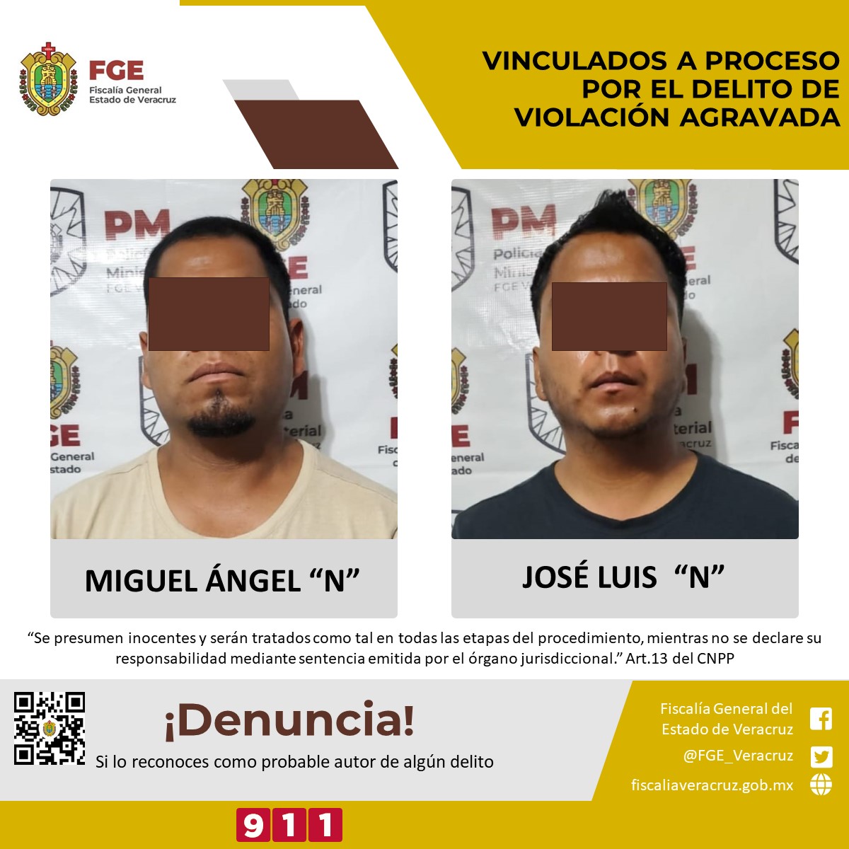 Vinculación a proceso por el presunto delito de violación agravada