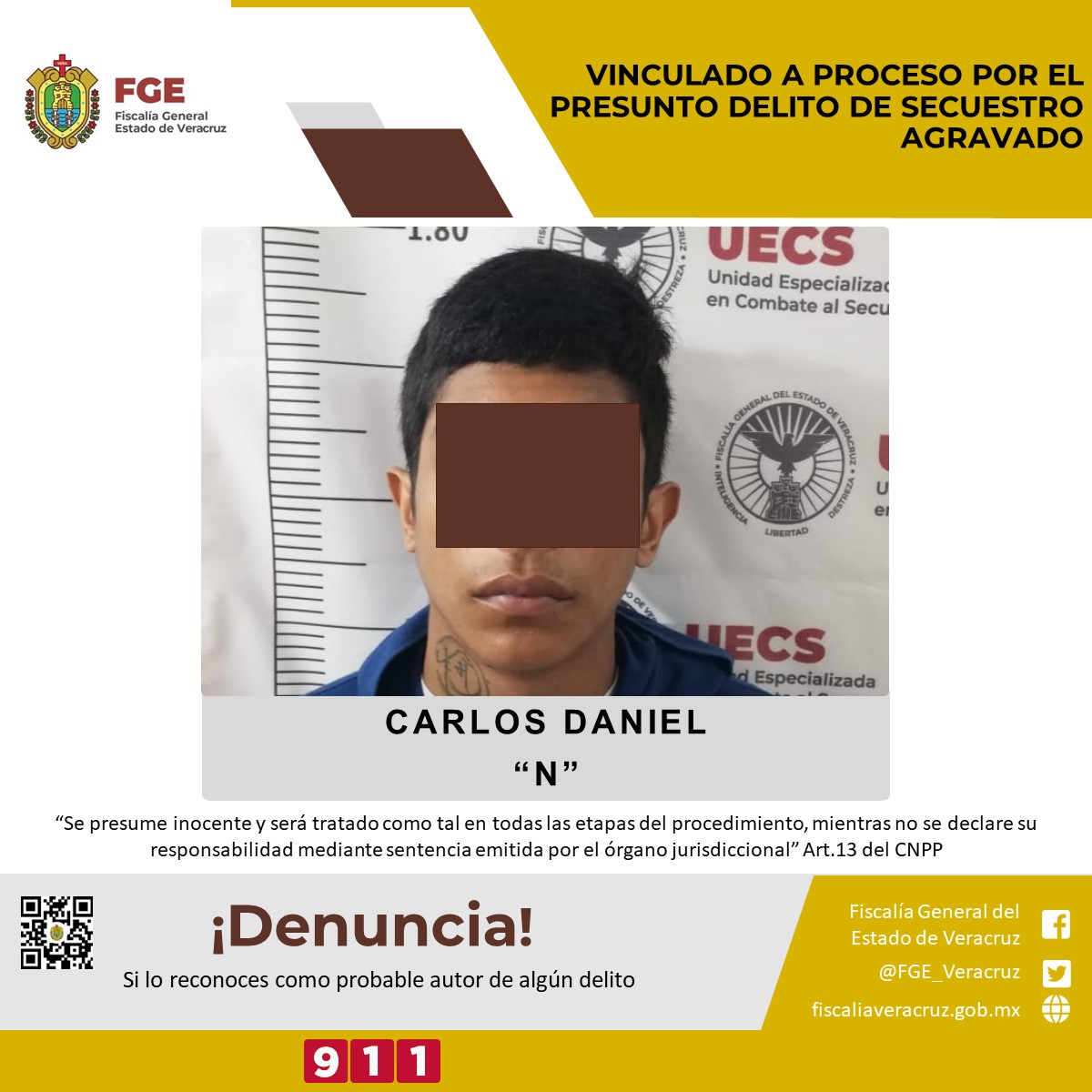 Vinculado a proceso por el presunto delito de secuestro agravado