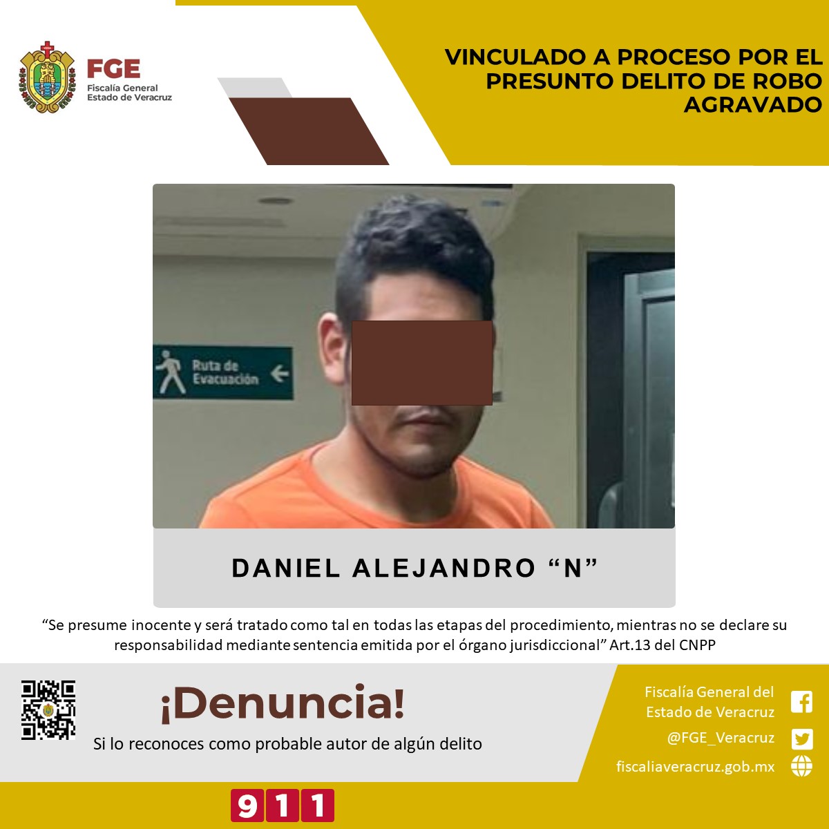 Vinculado a proceso por el presunto delito de robo agravado