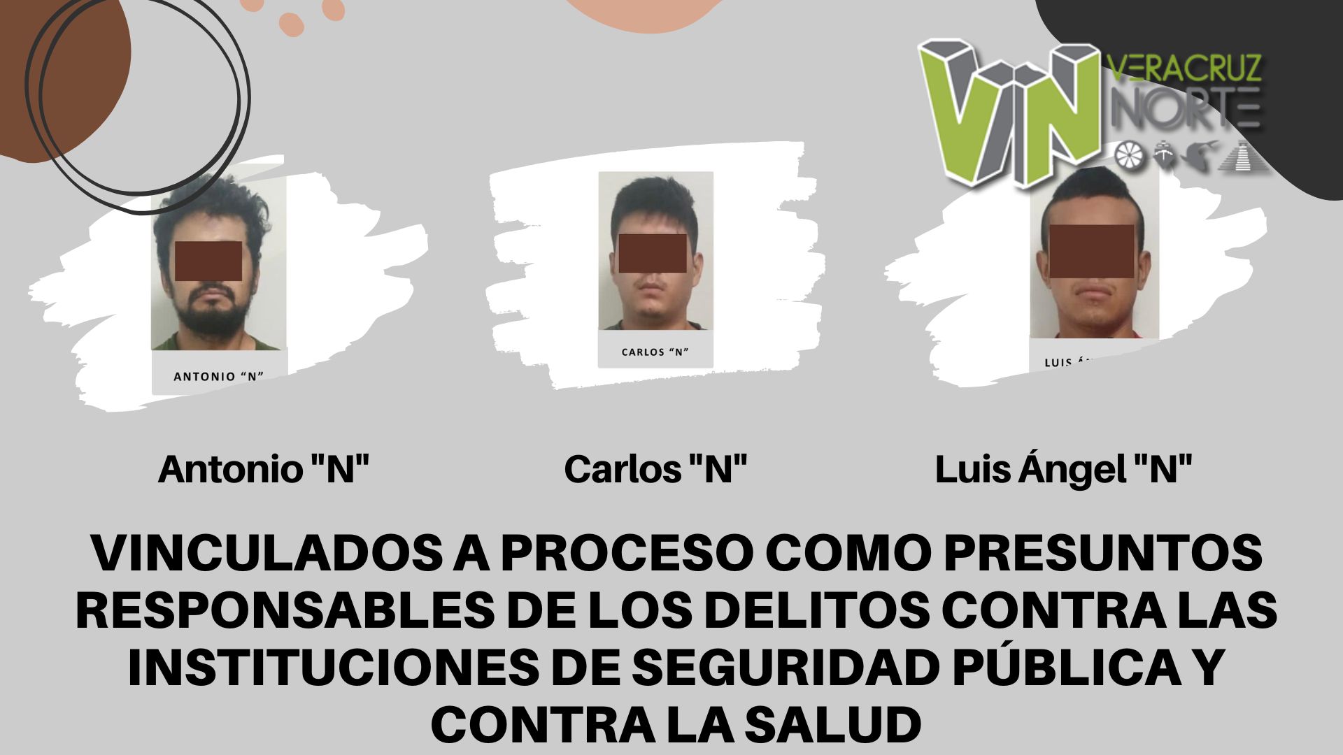<strong>Vinculados a proceso como presuntos responsables de los delitos contra las instituciones de seguridad pública y contra la salud</strong>