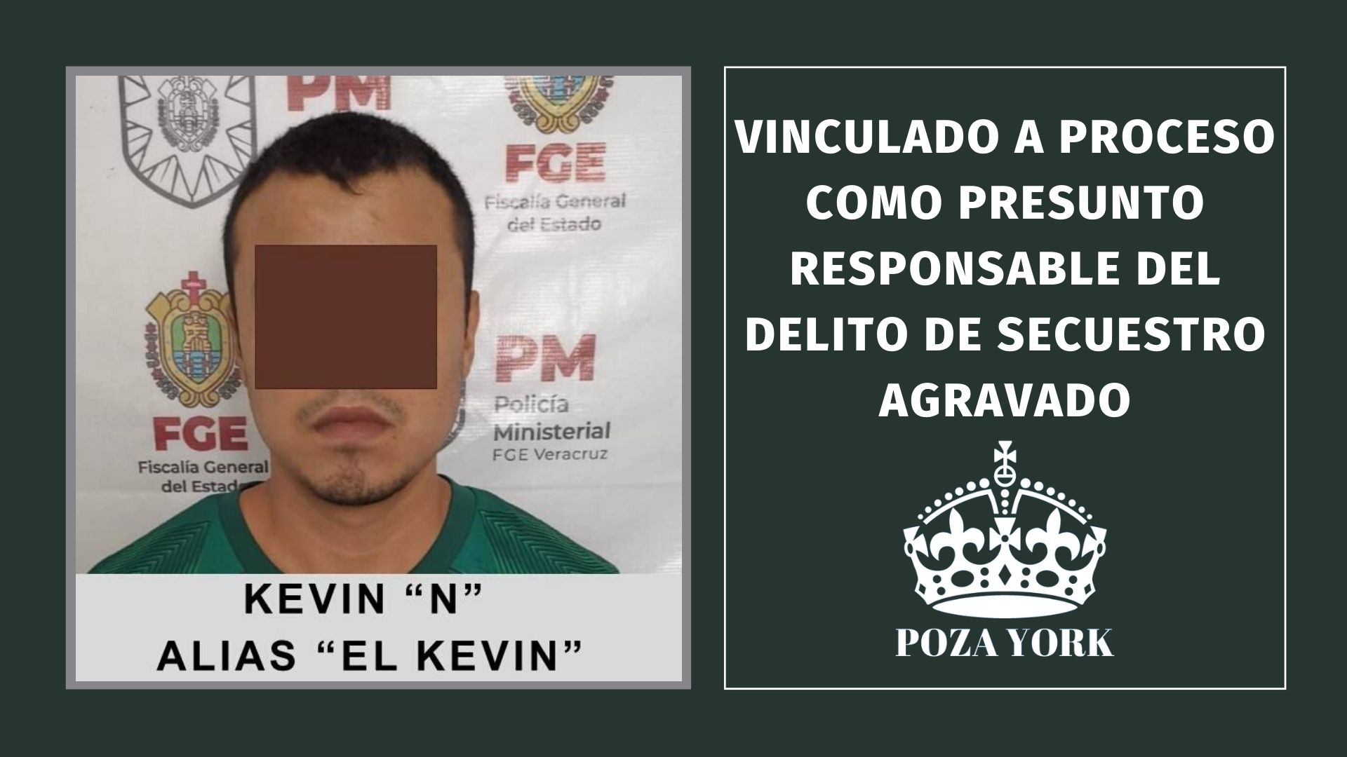 Vinculado a proceso como presunto responsable del delito de secuestro agravado