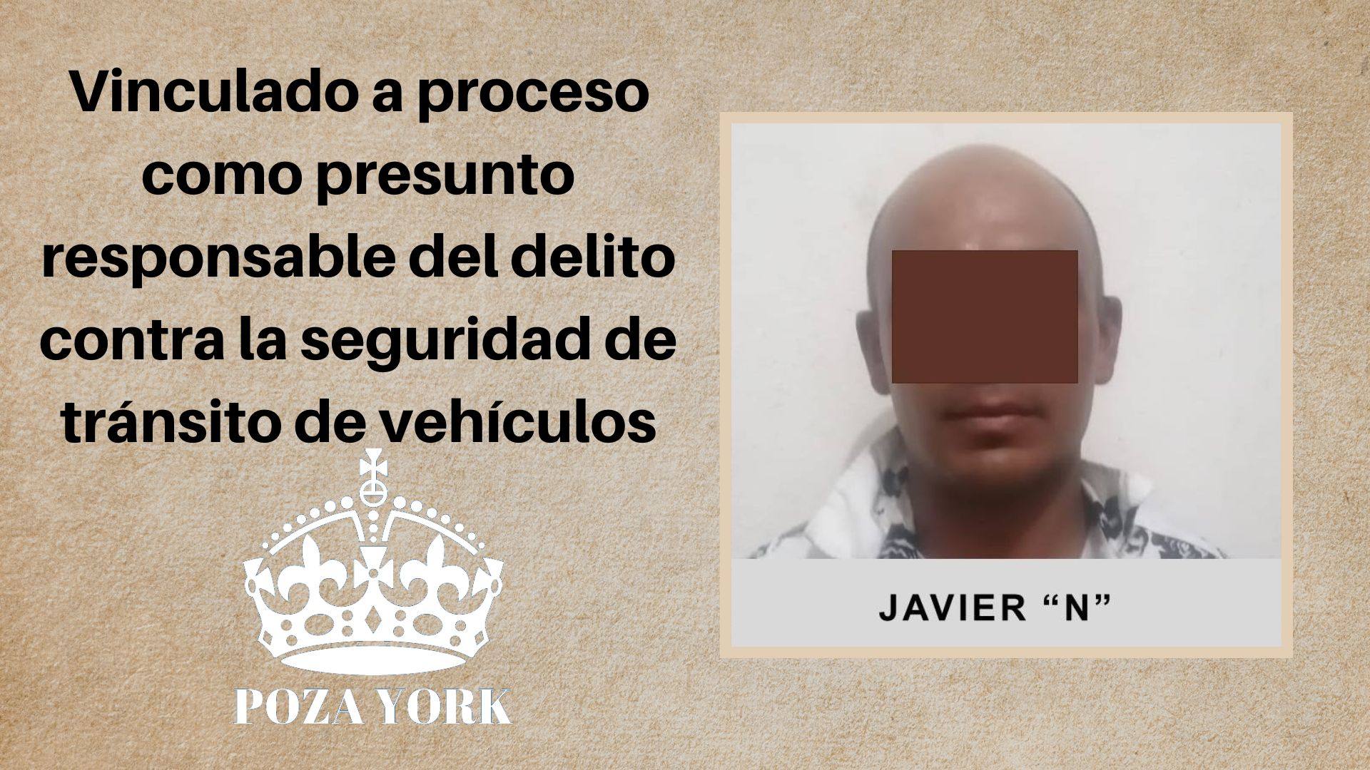 Vinculado a proceso como presunto responsable del delito contra la seguridad de tránsito de vehículos