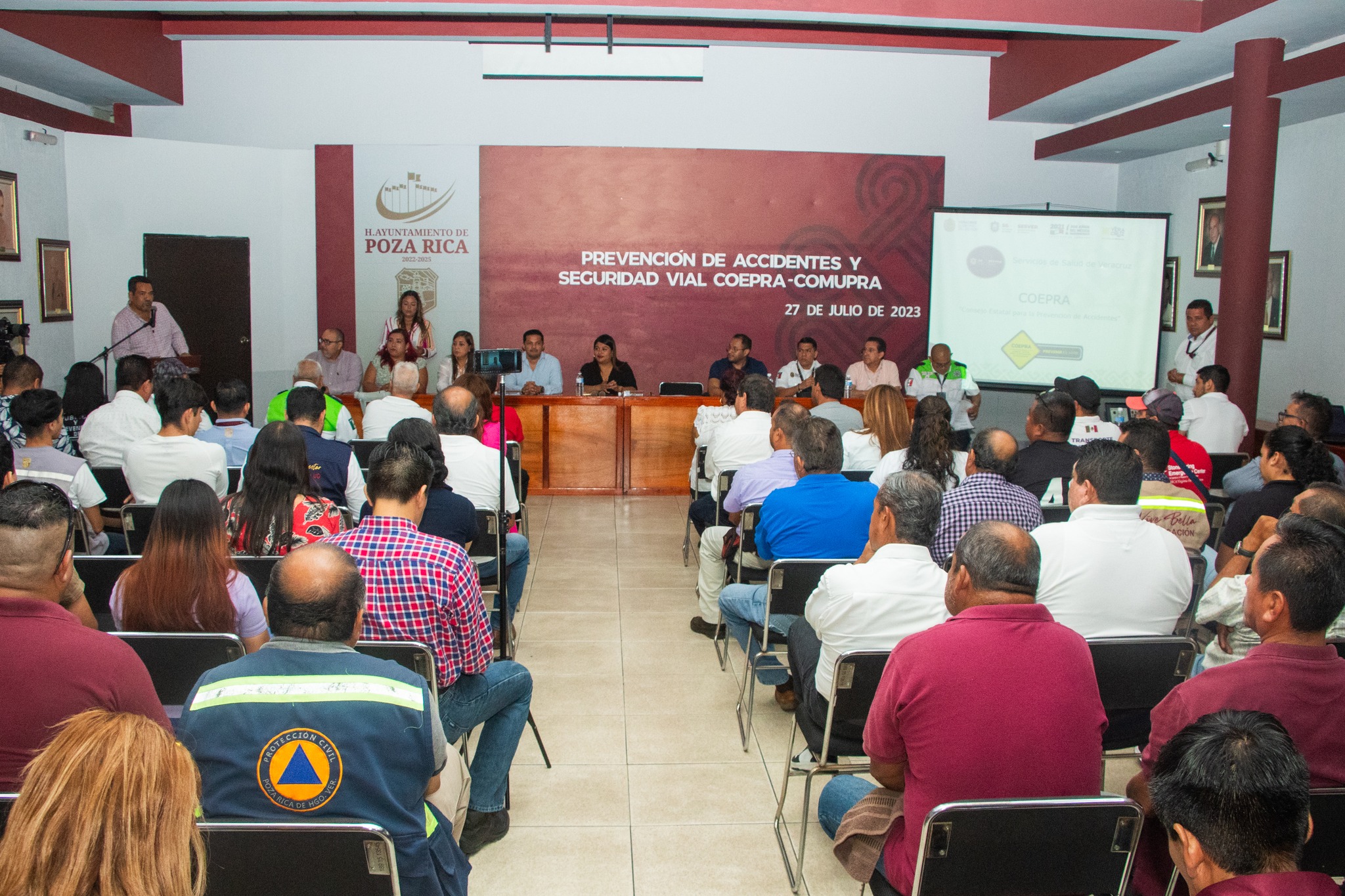 Curso «Prevención de Accidentes y Seguridad Vial COEPRA-COMUPRA 2023» en Poza Rica